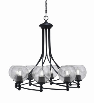 Toltec Lighting - 908-MB-4102 - Eight Light Chandelier - Capri - Matte Black