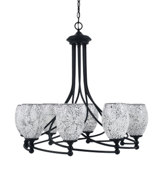 Toltec Lighting - 908-MB-4165 - Eight Light Chandelier - Capri - Matte Black