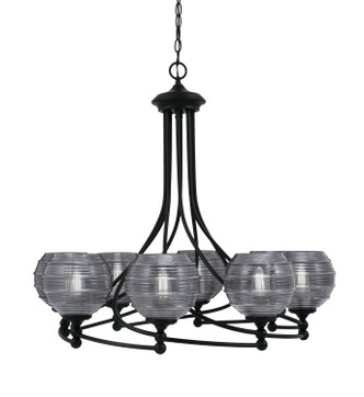 Toltec Lighting - 908-MB-5112 - Eight Light Chandelier - Capri - Matte Black