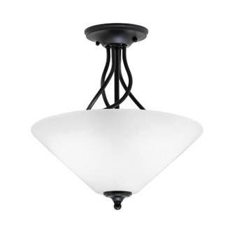 Toltec Lighting - 909-MB-2161 - Three Light Semi-Flush Mount - Capri - Matte Black