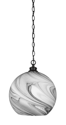 Toltec Lighting - 90-MB-4399 - One Light Pendant - Kimbro - Matte Black