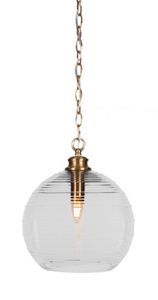 Toltec Lighting - 91-NAB-5130 - One Light Pendant - Malena - New Age Brass