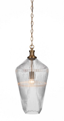 Toltec Lighting - 93-NAB-4650 - One Light Pendant - Carina - New Age Brass