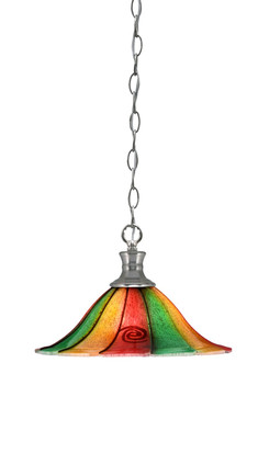 Toltec Lighting - 96-BN-764 - One Light Pendant - Chain - Brushed Nickel