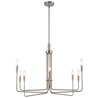 Trans Globe Imports - 11318 BN - Eight Light Chandelier - Brushed Nickel