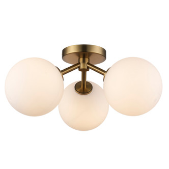 Trans Globe Imports - 11613 AG - Three Light Flush Mount - Haskell - Antique Gold Trans Globe Imports - 11613 AG - Three Light Flush Mount - Haskell - Antique Gold