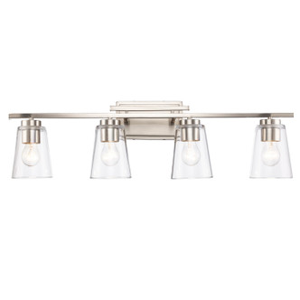 Trans Globe Imports - 22494 BN - Four Light Vanity - Iris - Brushed Nickel