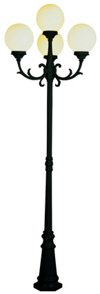 Trans Globe Imports - 4080 BK - Four Light Pole Light - Wilshire - Black