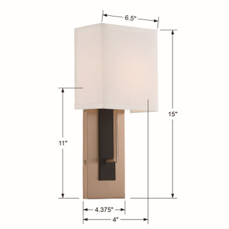 Brent One Light Wall Sconce (BRE-A3631-VG-BF)