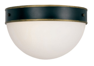 Crystorama - CAP-8503-MK-TG - Two Light Outdoor Flush Mount - Capsule - Matte Black + Textured Gold