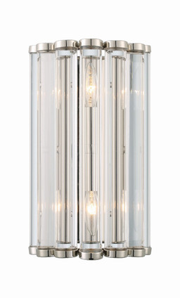 Crystorama - ELL-B3002-PN - Two Light Wall Sconce - Elliot - Polished Nickel Crystorama - ELL-B3002-PN - Two Light Wall Sconce - Elliot - Polished Nickel