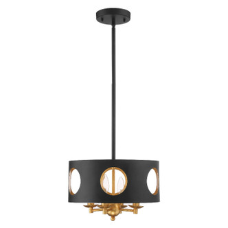 Odelle Four Light Pendant (ODE-700-BK-GA)
