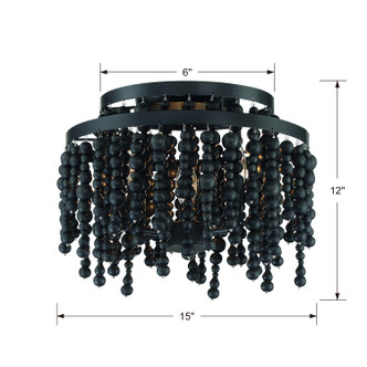 Poppy Three Light Semi Flush Mount (POP-A5073-MK)