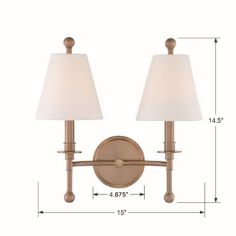 Riverdale Two Light Wall Sconce (RIV-383-AG)