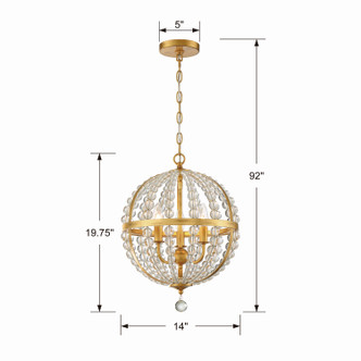 Roxy Three Light Chandelier (ROX-A9003-GA)