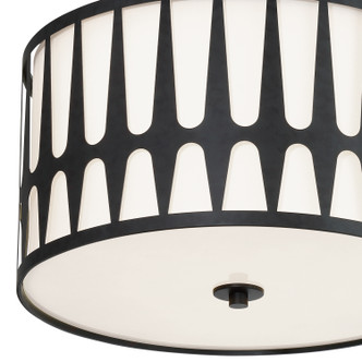 Royston Three Light Flush Mount (ROY-800-BK)