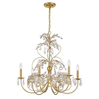 Crystorama - SDE-4926-GA - Six Light Chandelier - Sadie - Antique Gold
