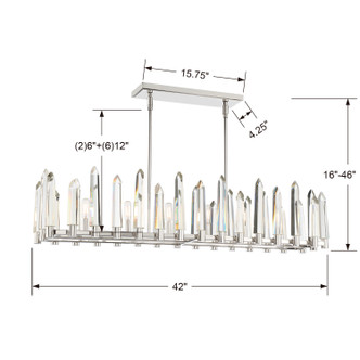 Watson Six Light Chandelier (WAT-B2006-PN)