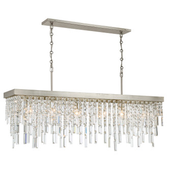 Crystorama - WIN-217-SA-CL-MWP - Six Light Linear Chandelier - Winfield - Antique Silver