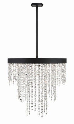 Crystorama - WIN-616-BF-CL-MWP - Six Light Chandelier - Winham - Black Forged Crystorama - WIN-616-BF-CL-MWP - Six Light Chandelier - Winham - Black Forged