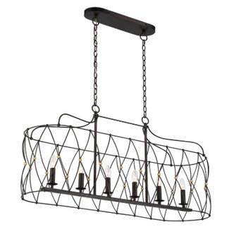 Zucca Six Light Chandelier (ZUC-A9037-EB-GA)