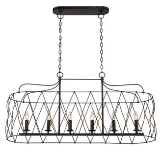 Zucca Six Light Chandelier (ZUC-A9037-EB-GA)