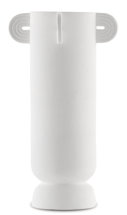Currey and Company - 1200-0398 - Vase - Happy 40 Collection - Textured White