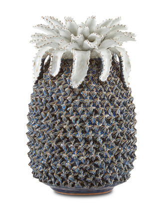Currey and Company - 1200-0480 - Pineapple - Waikiki Collection - Blue/White
