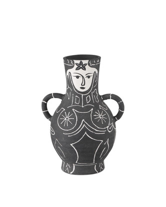 Currey and Company - 1200-0891 - Vase - Saint-Paul-de-Vence Collection - Black/White
