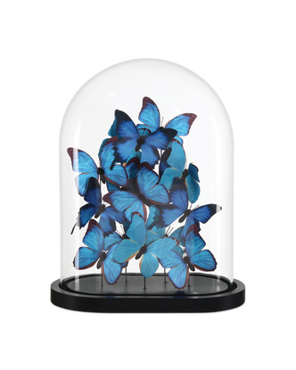 Currey and Company - 1200-0897 - Butterflies - Rue de Bac Butterflies - Blue/Black/Clear