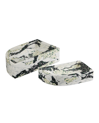 Currey and Company - 1200-0948 - Tray - Fossey Collection - White / Black