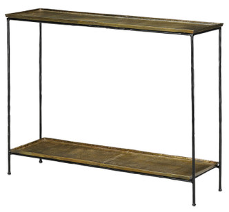 Currey and Company - 4000-0023 - Console Table - Boyles Collection - Antique Brass/Black