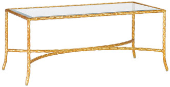 Currey and Company - 4057 - Cocktail Table - Gilt Twist - Gilt Bronze