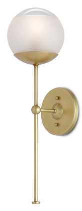Currey and Company - 5000-0154 - One Light Wall Sconce - Montview Collection - Brushed Brass