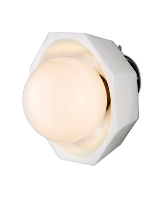 Currey and Company - 5000-0269 - One Light Wall Sconce - Waystone Collection - Natural / White Currey and Company - 5000-0269 - One Light Wall Sconce - Waystone Collection - Natural / White