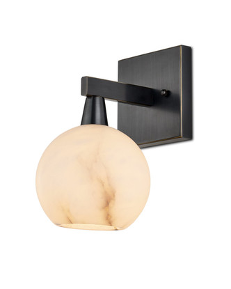 Currey and Company - 5800-0042 - One Light Wall Sconce - Bombelles Collection - Oil Rubbed Bronze/Natural
