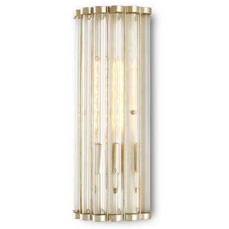 Currey and Company - 5900-0047 - One Light Wall Sconce - Warwick Collection - Contemporary Silver Leaf/Clear