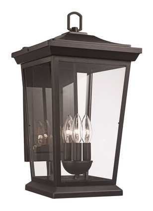 Trans Globe Imports - 50772 BK - Three Light Wall Lantern - Black Trans Globe Imports - 50772 BK - Three Light Wall Lantern - Black