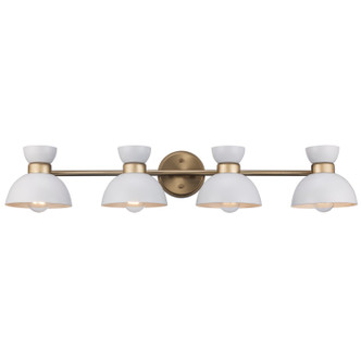 Trans Globe Imports - 71854 WH-AG - Four Light Vanity - White / Antique Gold
