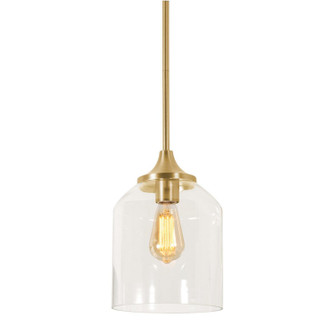 AFX Lighting - WMMP08MBSB - One Light Pendant - William - Satin Brass