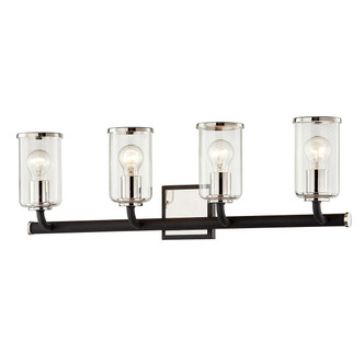 Troy Lighting - B7684-TBK/PN - Four Light Bath and Vanity - Aeon - Textured Black & Polish Nickel Troy Lighting - B7684-TBK/PN - Four Light Bath and Vanity - Aeon - Textured Black & Polish Nickel