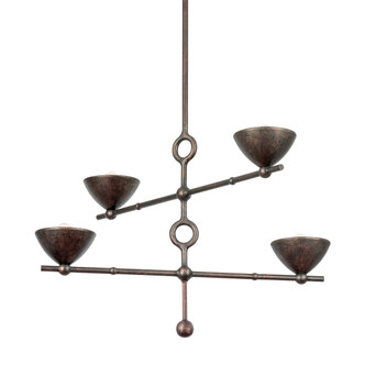Vishal Four Light Chandelier (F2338-BPG)