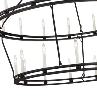 Sutton 28 Light Chandelier (F6235-TBK)