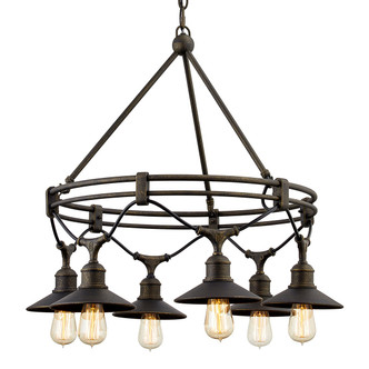 Troy Lighting - F7596-VBZ - Six Light Chandelier - Shelton - Vintage Bronze Troy Lighting - F7596-VBZ - Six Light Chandelier - Shelton - Vintage Bronze