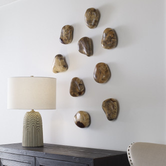 Pebbles Wall Decor, S/9 (04324) Pebbles Wall Decor, S/9 (04324)