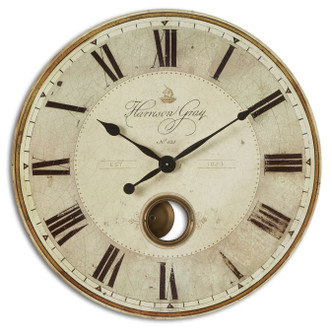 Uttermost - 06033 - Wall Clock - Harrison Gray 30 - Brass Uttermost - 06033 - Wall Clock - Harrison Gray 30 - Brass