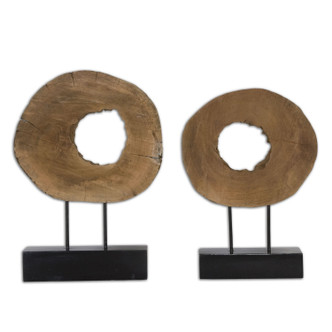 Uttermost - 19822 - Sculpture Set/2 - Ashlea - Natural Mango Wood Uttermost - 19822 - Sculpture Set/2 - Ashlea - Natural Mango Wood