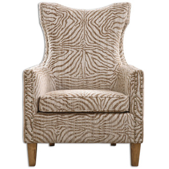 Uttermost - 23208 - Arm Chair - Kiango - Stripes In Light Airy Neutrals