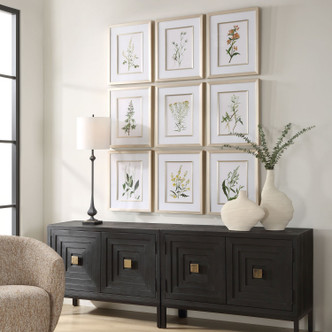 Botanical Flowers Framed Prints, S/9 (32339)