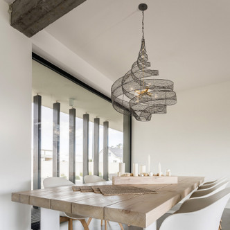 Flow Six Light Pendant (240P06MBFG)